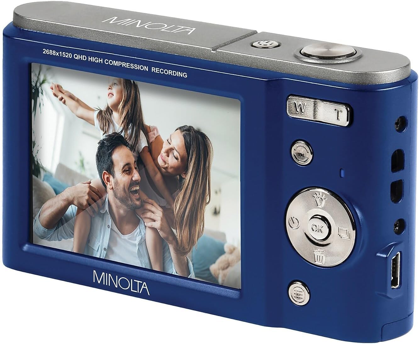 Minolta MND20 44 MP / 2.7K Ultra HD Digital Camera (Blue)