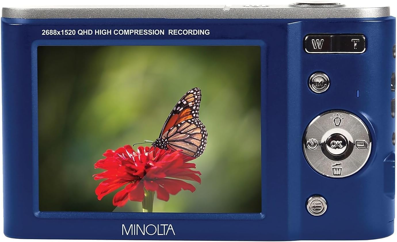 Minolta MND20 44 MP / 2.7K Ultra HD Digital Camera (Blue) - Image 3