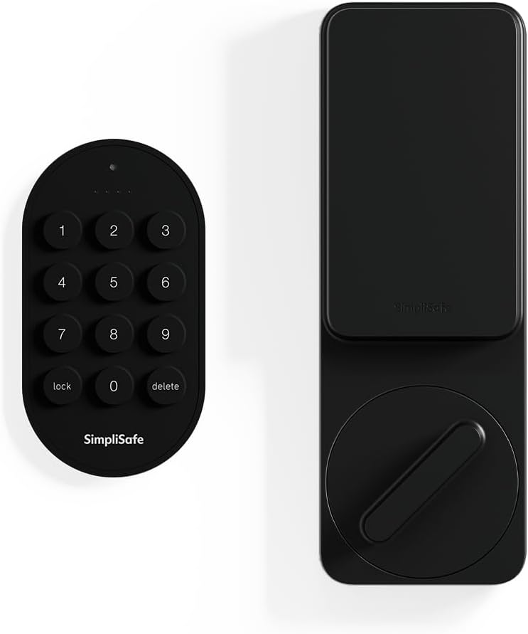 SimpliSafe Smart Lock Series 2 (Black) for The Gen 3 Home Security System